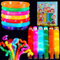ChaneeHann 12 Stücke LED Leuchtspielzeug, Stretchrohr, Leuchtstäbe, Fidget Toys Knicklichter, Armbänder für Party Deko