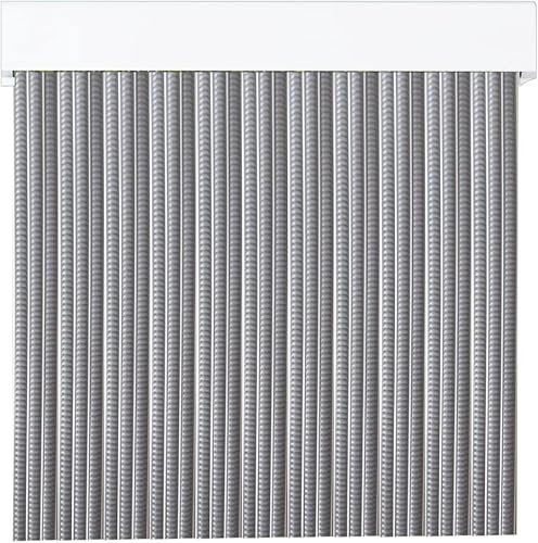 Cortinas Exterior de Cinta para Puertas | Plástico PVC y Barra Aluminio tamaños | PERTONI TENDE (Gris Y Blanco, Ancho 100cm x 230cm Largo)