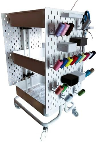 Montageset für IKEA SKÅDIS an RÅSKOG/NORRÅKER / 2 Halterungen/Weiß/PETG Bio-Kunststoff/Extra stabil/Skadis Zubehör