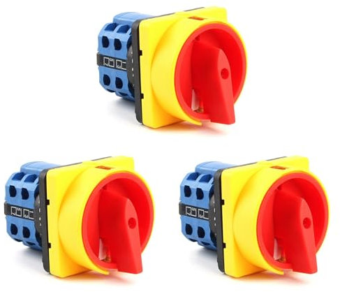 rieder 3X 20A OFF-ON 4 Pole Trennen Schalter LW26GS CA10 48X48Mm VorhäNge Schloss Drehen Nocken Schalter