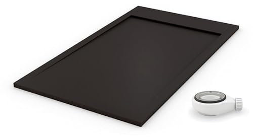 PLATO DE DUCHA AMBIENTE NEGRO - 80x200cm - resina con cargas minerales