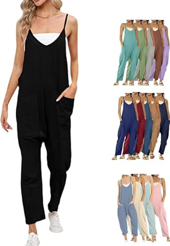 Maternity Jumpsuit,Cotton jumpsuits for women (Medium,Black)