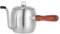 Schwanenhals-Wasserkanne mit Holzgriff 500ML Edelstahl-Kaffeekessel Wasserkocher Kaffeekanne Wasserkessel für Herde wie Induktionsherde, Gasherde, Keramikherde (Silber)