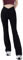 LaiEr Damen V Crossover Hohe Taille Bauchkontrolle Casual Fitness Skinny Yoga Hosen, Faux Denim Print Frauen Bootcut Yoga Hosen, ausgestellte Fitness Hosen mit Seitentaschen(Blacku XXL)