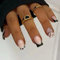 24STK French Press on Nails Kurz Schwarz Herz Künstliche Nägel Fingernägel zum Aufkleben Fake Nails Klebe Nägel Nagelspitzen Abnehmbare Drucknägel Damen Nagel Zubehör