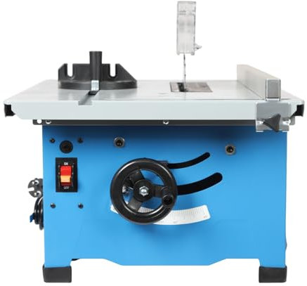 Sierra circular de mesa, 1400 W, 220 V, ángulo ajustable, sierra de mesa de 4200 rpm, para uso doméstico, bricolaje personal o trabajos de carpintería, hasta 50 kg