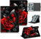 RWUTYTIUL Étui universel pour tablette Walmart Onn 10.1 2024 Onn 10.1 Gen 4, support rotatif à 360 degrés, étui de protection avec support de visionnage multiple en cuir PU, motif papillon rose rouge