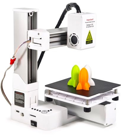 Imprimante 3D pour Débutant, Imprimantes 3D FDM 40 Mm/s, Taille d'impression 4 X 4 X 4 Pouces, Machine d'impression 3D à Multiplexage Le Bureau à Domicile (Prise UE)