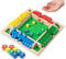 Shut The Box Würfelspiel aus Holz, 23 x 23 x 4 cm, für 4 Spieler, Mehrfarbig mit Zahlenleisten