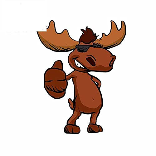 13 cm x 10,4 cm für Elch Cartoon OEM Auto Aufkleber Vinyl JDM Stoßstange Kofferraum LKW