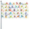 Bunte Tier-Flagge mit Alphabet-Druck, 90 x 150 cm, modische Outdoor-Flagge mit Metallösen, Polyester für Garten und Veranstaltungen