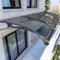 Marquesina Puerta Exterior de Policarbonato, Toldo para Puerta de Entrada, con Marco de Aluminio, Protección contra Lluvia y Sol para Puertas y Ventanas, para Patio, Balcón(Gray,60x120cm/24 x47)