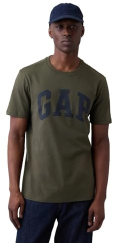 Gap Herren-T-Shirt mit weichem Logo, Schwarzes Moos, XX-Large