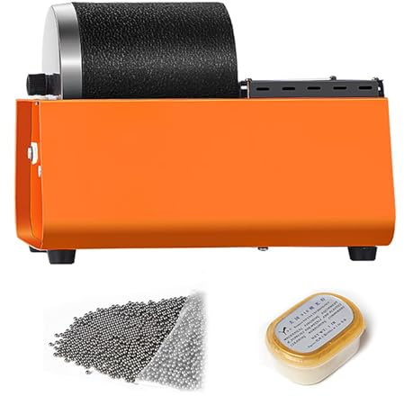 Electric Rock Tumbler Kit, Rotating Stone Polishing Machine with Speed Adjustable, Professional High Speed Single Barrel Rock Tumbler for Jewelry Jade, Metal and Sea Glass