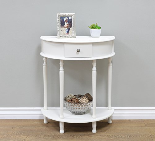 Frenchi Home Furnishing Canterbury Beistelltisch, 58,9 x 29,5 x 72,6 cm, Weiß