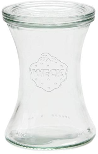 6 WECK ® 370ml Delikatessen RR80 Einkochgläser & Zubehör im Original Karton (Mit Glasdeckel)