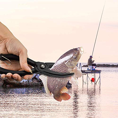 Fishing Pliers Saltwater Hook Remover Pliers Fishing Gripper Gear Tool ABS Grip Tackle Fish Lip Holder Trigger Clamp With Ring