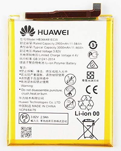 Batteria Pila Originale Huawei P9 HB366481ECW EVA-L09 L19 OEM Interna BULK CORRIERE RICAMBIO Interno Akku Genuine per Cellulare