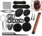 Frisurenhilfe Set mit DEUTSCHER Anleitung - Einfache Frisuren für jeden zum Nachmachen! - Frisur Hilfe Set für lange Haare mit viel Zubehör (Braun)