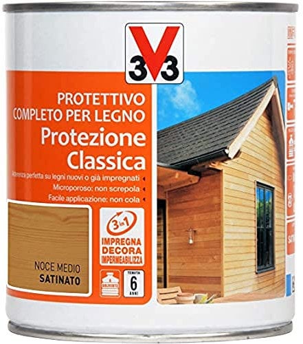 V33 Protettivo Completo per Legno a Solvente 6 Anni Protezione Classica
