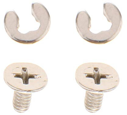 Tenlacum Paquete de 2 tornillos de cubierta trasera de batería, pieza de reparación de junta de arandela compatible con consola Nintendo New 3DS XL LL