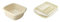 Set of 2 Plastic Large Dish Drainer Plate Rack and 9.5L Rectangular Bowl (Cream)