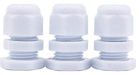 Namvo 100 Piece Cable Gland Waterproof IP68 Adjustable Cable Connector, Nylon Cable Gland Connector, Gland Connector M16 x 1.5