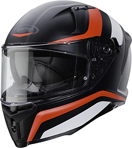 Caberg Unisex Avalon Blast Integralhelm, Mattschwarz/weiß/neonrot, XL