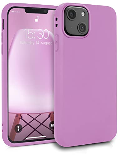 MyGadget Cover per iPhone 13 - Custodia Protettiva in Silicone Morbido – Case TPU Flessibile - Ultra Protezione Antiurto & Antigraffio - Rosa Viola