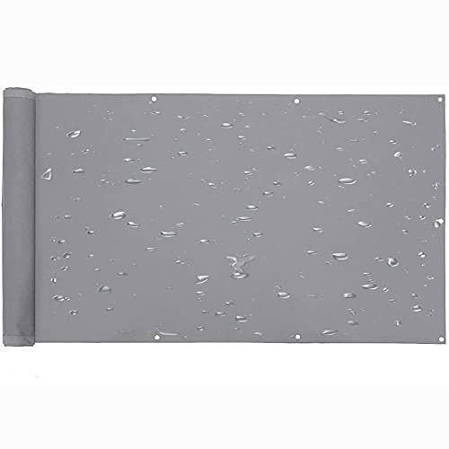 QIAOH Brise Vue Balcon Exterieur 60cm x 300cm, Brise-Vue pour Balcon, Toile Brise Vue Balcon Anthracite Résistant Aux UV, Serre-Câbles en Nylon Et Cordon