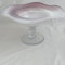 Coupelle Bol en verre coloré sur pied transparent soufflé à la bouche - Violet marbré blanc - Diamètre : 24 cm - Hauteur : environ 14 cm