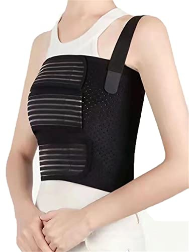 Ceinture Thoracique cassée, Support de Compression élastique pour réduire la Douleur de la Cage Thoracique, Protection Respirante pour la Poitrine fissurée, fracturée, disloquée.,S