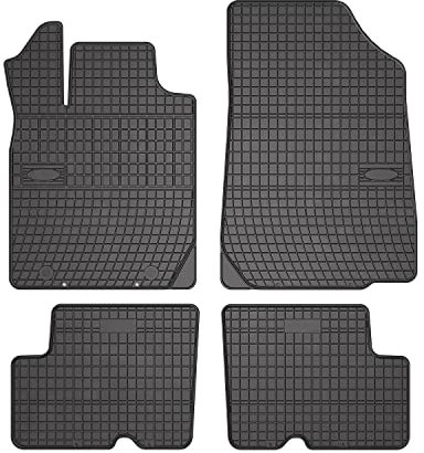 Fußmatten Automatten kompatibel mit Dacia Sandero 2008-2012 OMAC Antirutsch Gummimatten Schwarz