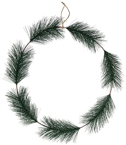 Halbach Drahtring Tannenkranz Metallring 40 cm Polyester Draht Winterdeko Kranz Rohling