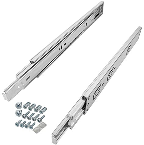 SOTECH 2 Paar Vollauszüge KV1-35-H45-L450-PP-MS 450 mm Push to Open, Traglast 35 kg, Schubladenauszug inkl. Schraubenset