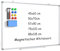 DOLLAR BOSS Magnetisches Whiteboard,75X110CM Magnettafel Magnetpinnwand mit 2 Whiteboard Stifte, 8 Magnete and 1 White board Radiergummi, für Schule & Haus und Büro