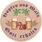 Kaltner Präsente Geschenkidee - Insektenschutz für Gläser und Getränke aus echtem Holz/Bier Wein Bierdeckel Biergläser Weingläser Tassen Biergarten/Motiv Humor - Hopfen und Malz