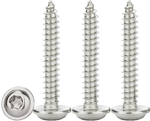 Drenky Tornillos de Chapa Torx M5x25mm,50 Piezas Tornillos Roscachapas Autotaladrante con Arandela Estampada Tornillos Madera Acero Inoxidable A2 V2A,Totalmente roscado