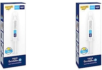 GROHE QuickGlue A1 - Contains 1 Syringe for Glue and 1 Adapter for GROHE QuickFix Bathroom Accessories for 1 Wall Mounting Plate, Curing Time 24 Hours, 41127000 (Pack of 2)