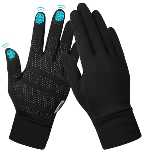 BQA Touchscreen FahrradHandschuhe Herren Warme Winterhandschuhe Damen für Laufen, Fahren, Radfahren, Wandern. rutschfeste Leichte Skihandschuhe Thermohandschuhe, Atmungsaktiv Elastisch Laufhandschuhe