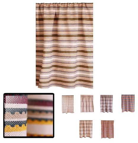 LUCA HOME Cortina para Puerta de algodón y poliéster Reciclado - 155x220cm - Cortinas Eco Multifuncional para Exteriores e Interiores - Cortinas Etnica, Bohemia, Alpujarreña (Crudo)