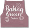 Schürze - Backschürze Damen Frauen - Baking Queen I Backkönigin mit Name I Geschenk Hobby Bäckerin I Backen Geschenkideen - 85x69 - Rosa - backkönigin-schürze bäckerschürze back