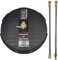 15'' Pressure Washer Rotary Surface Patio Street Cleaner 3600 PSI with 2 Extension Wands 1/4'' Quick Connector