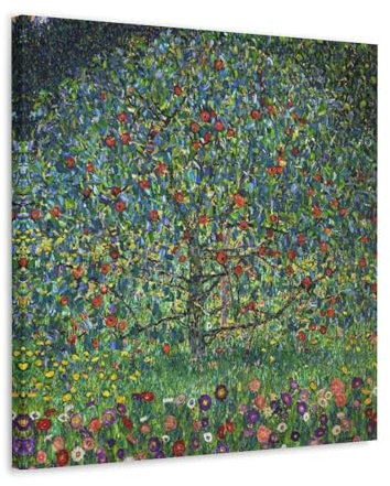 Gustav Klimt Malerwerk (Apfelbaum) Poster, Wandkunst, Leinwand, Gemälde, Bild, Wohnzimmer-Dekoration, Zuhause, 60 x 60 cm