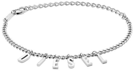 DIESEL Unisex-Gliederarmband/Fußkettchen Edelstahl, DX1493040