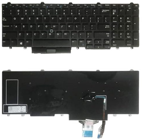 Teclado de reemplazo de Laptop Teclado de la versión de EEUU para DELL Latitude E5550 5570 5580 5590 Precision 3510 3520 3530 7510 7520 7530 7710 7720