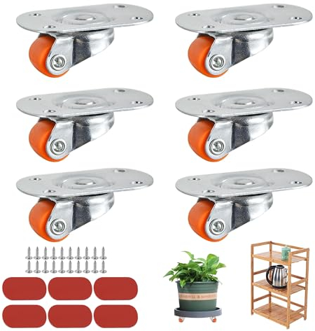Ruedas Muebles Giratorias Ruedas Pequeñas Muebles Ruedas Electrodomésticos Pequeños, 6 Piezas Autoadhesivas Pueden Girar 360°, Electrodomésticos para Muebles Móviles Y Equipos Pequeños