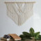 Hibisaws Makramee 110cm (W) x 82cm (H) Wandteppich Boho, Große, Handgewebt, Schlafzimmer Wanddeko ，Balkon Dekoration Wand, Wanddekoration, Geschenk für Frauen