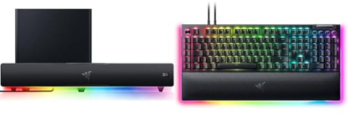 Razer Leviathan V2 - PC-Gaming-Soundbar & BlackWidow V4 Pro (Green Switch) - Mechanische Gaming-Tastatur