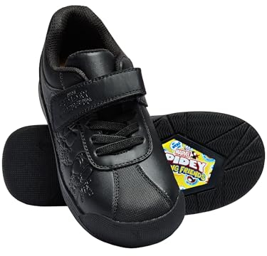 Marvel Boys School Shoes | Spidey and His Amazing Friends Boys Black Shoes | Black 9